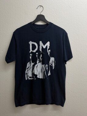 Depeche Mode DM band photo tee faded navy